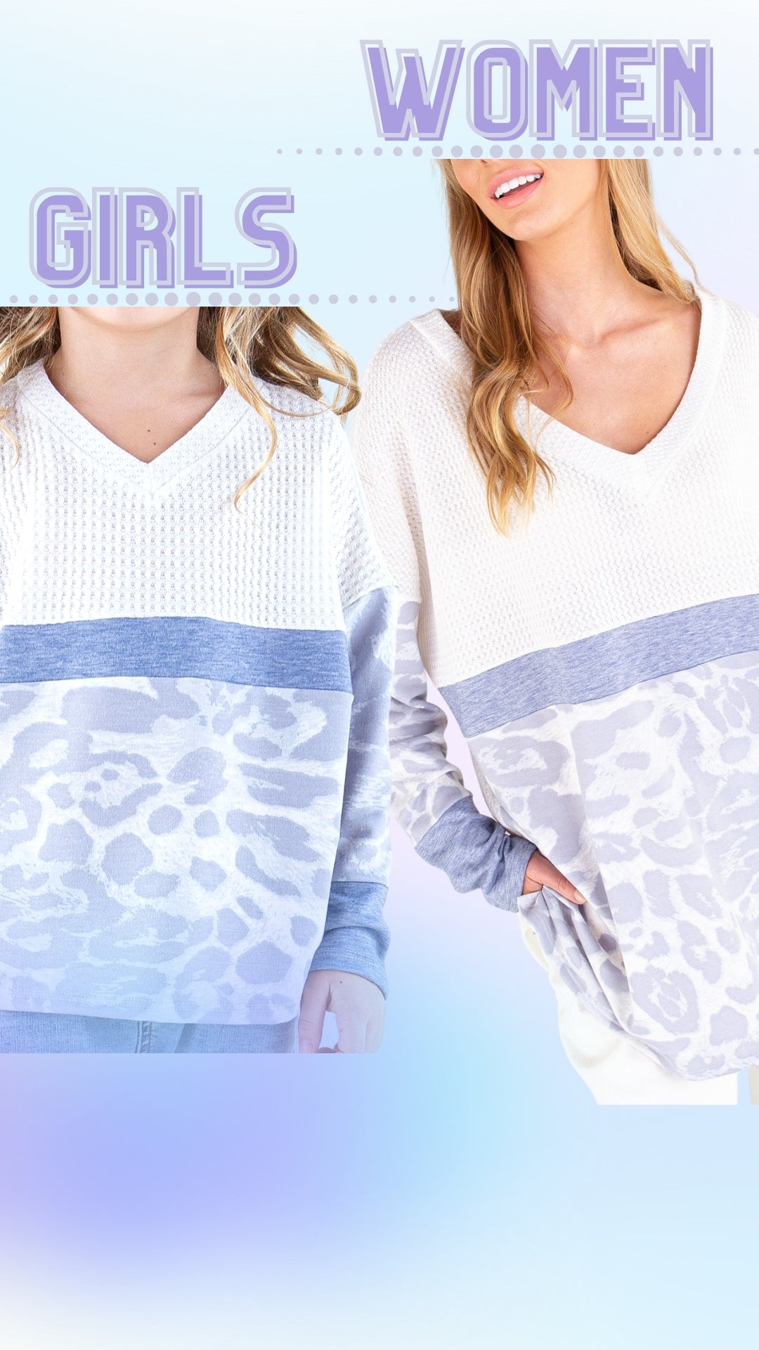 Leopard Print Color-Block MaMa & Me Matching Tops