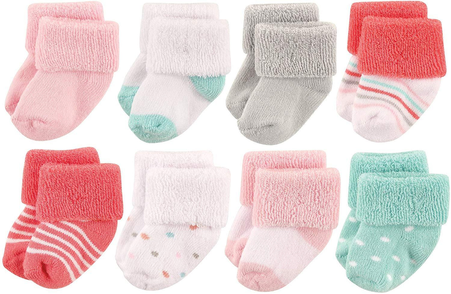 8Pc | Baby Girls Socks | 0-6Months - EVOLVING SOULMATES ®