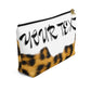 Leopard (Customizable) Accessory Pouch With Stabilizing T-bottom