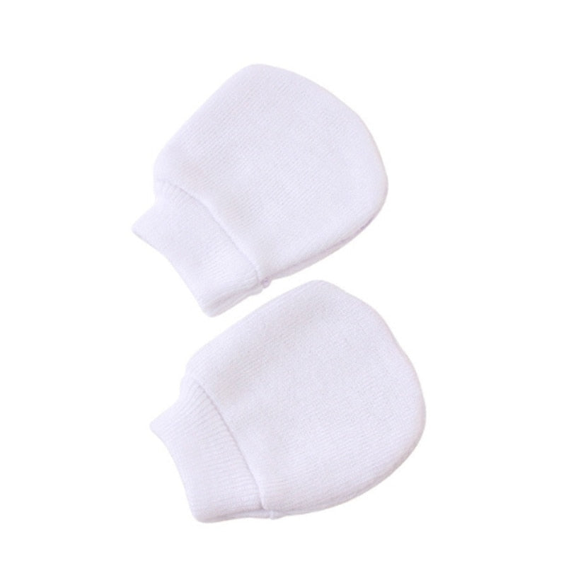 Baby Boys 3 Pair/set Simple Cute Protective Baby Mittens | Anti-Scratch baby Gloves