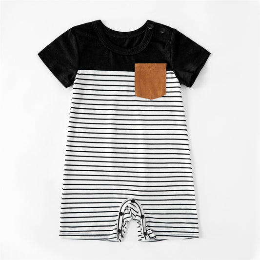 Striped Family Matching Short Sleeve T-shirt _ Romper + Dress