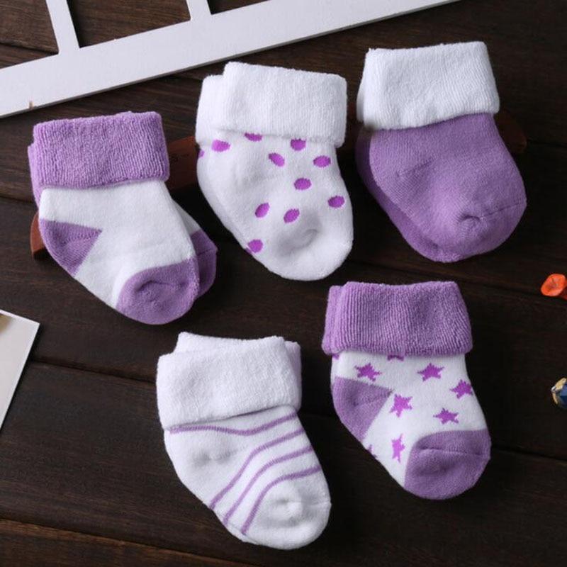 5Pc | Thick Cotton Baby & Toddler Unisex Socks - EVOLVING SOULMATES ®