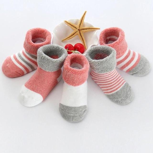 5Pc | Thick Cotton Baby & Toddler Unisex Socks - EVOLVING SOULMATES ®