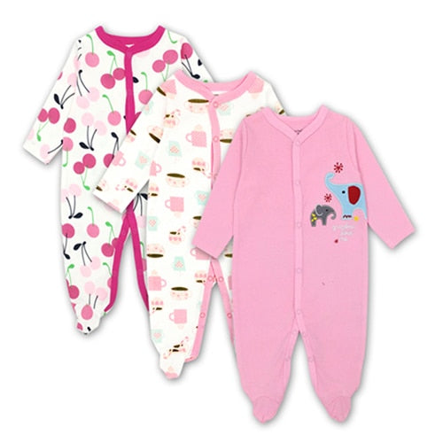 3 Piece Footed Pajama Sets For Baby Boys 3-12 Months (4 Sets) - EVOLVING SOULMATES ®