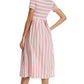 Summer Maternity Casual & Formal Striped Dress Short Sleeve Knee Length