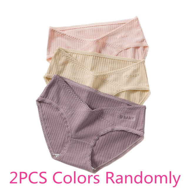 2 Piece Of Smooth & Sweet Maternity V Shaped Low Waist V Panties