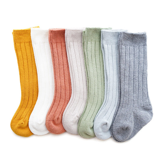 0 to 5 Years Warm Autumn Winter | Newborn | Toddler | Kid Solid Long Cotton Socks