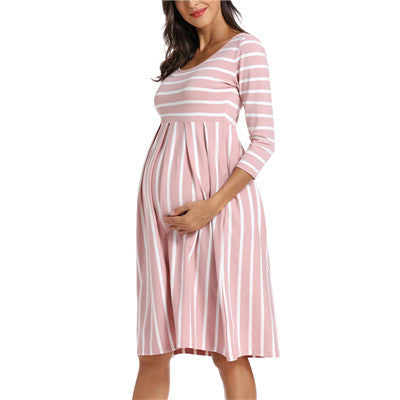Casual - Formal Summer Maternity Dresses |  Patterns & Floral Short Sleeve Knee Length