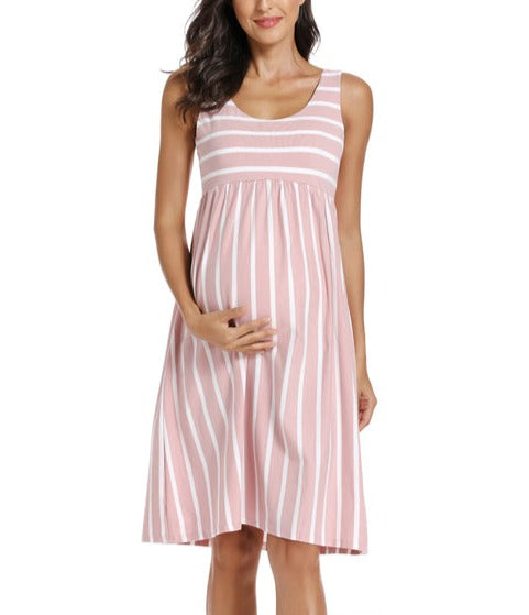 Casual - Formal Summer Maternity Dresses |  Patterns & Floral Short Sleeve Knee Length
