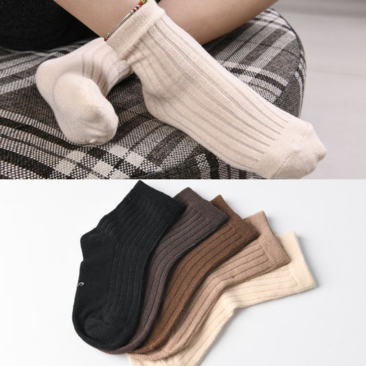 Baby Girl Boy Socks Toddler Cotton Baby Clothes Accessories  Korean Retro Colors Combed Cotton Classic All-match Socks for Child