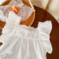 Clean White Baby Girl's White Event Outfit