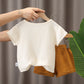 2Pc Breathable Summer Cotton Crinkle Casual Ribbed Light Knit Short Sleeve T-shirt Top+Shorts | Baby + Toddler + Kids